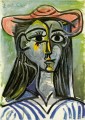Femme au chapeau Buste 1962 Kubismus